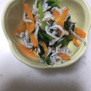 釜揚げしらすとほうれん草の和え物(^○^)